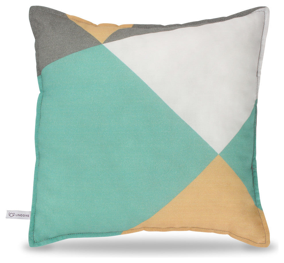 Geometric Print Square Pillow