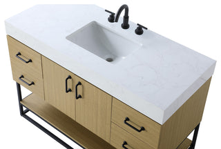 Home Living 48" Single Bathroom Vanity, Honey Brown