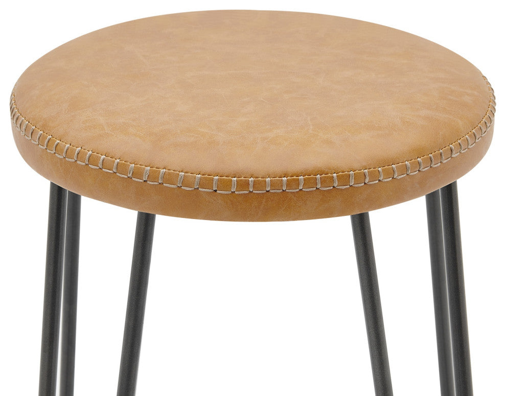 Joe PU Backless Stool, (Set of 2)