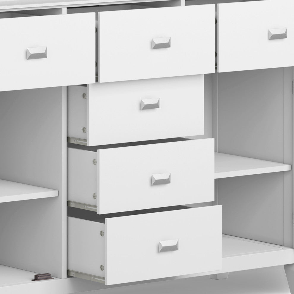 Artisan Solid Wood Sideboard Buffet, White