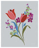 "Alpine Bouquet IV Gray" Digital Paper Print by Danhui Nai, 22"x26"