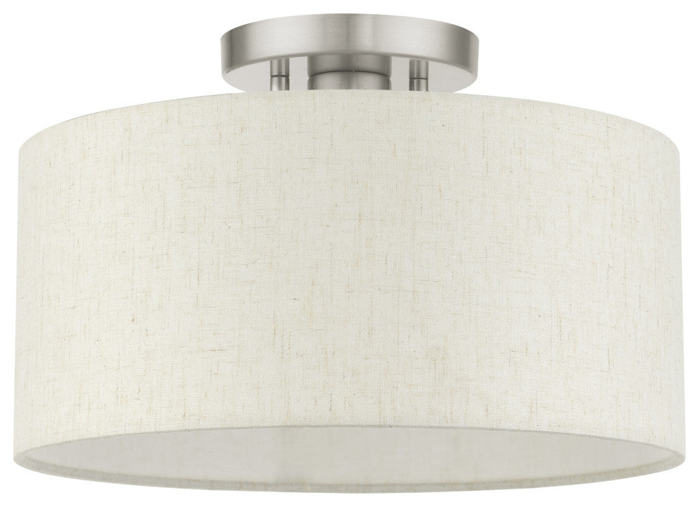 Brushed Nickel Casual, Transitional, Versatile, Minimal Semi Flush