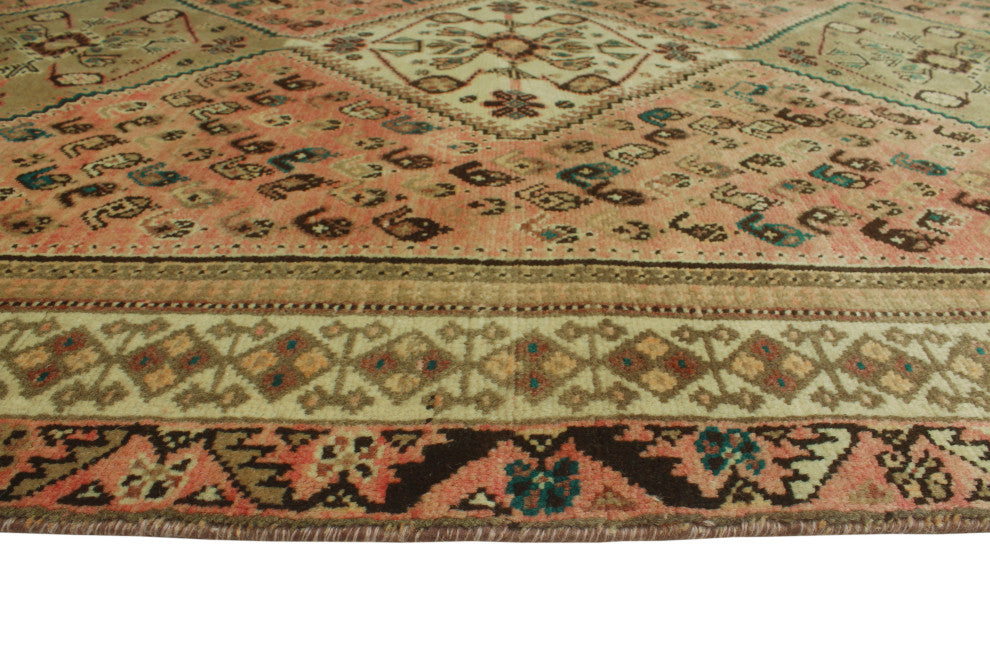 Fine Vintage Distressed Hafize Rose Rug