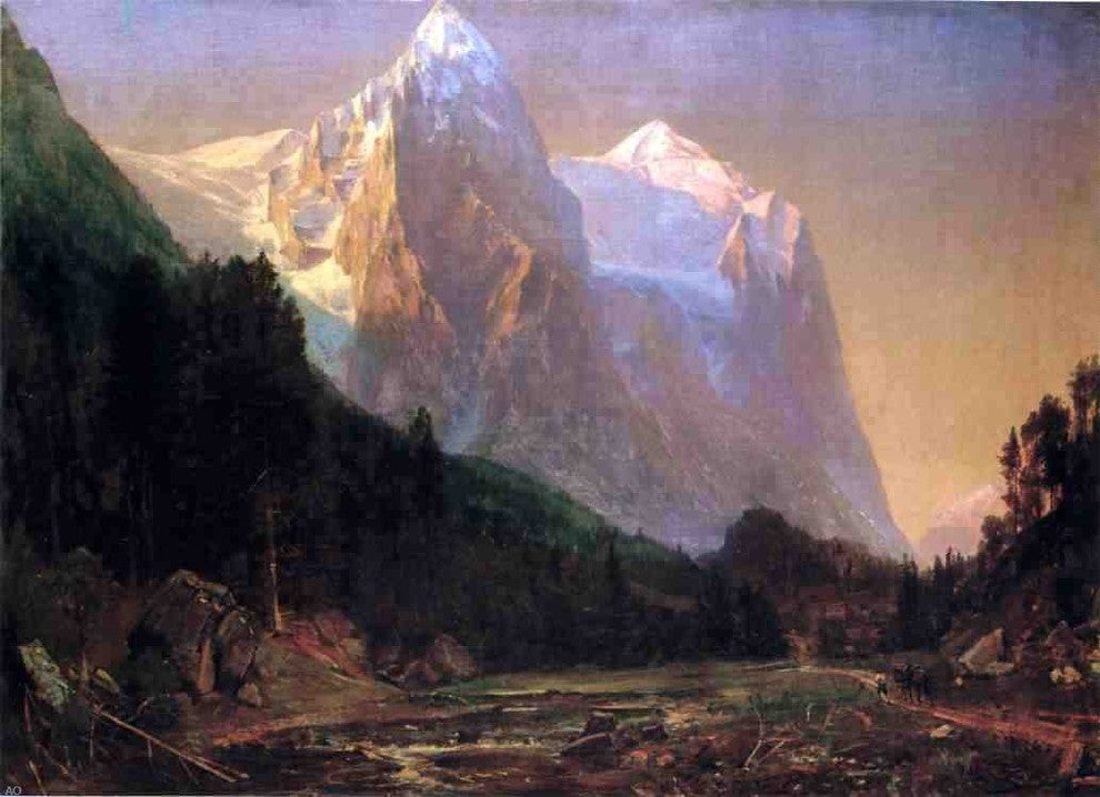 Thomas Worthington Whittredge Sunrise on the Wetterhorn Wall Decal