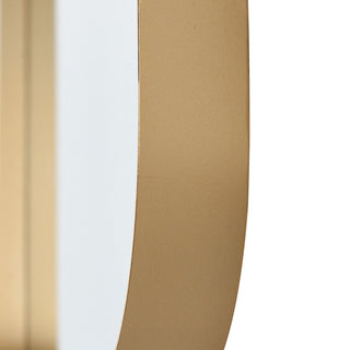 Minimalist Mirror Curved Edge Rectangle Mirror Gold Frame