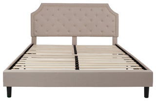 King Platform Bed-Beige
