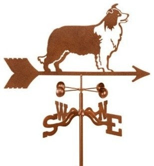 Border Collie Weathervane With Garden Mount