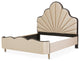 Malibu Crest Eastern King Scalloped Panel Bed - Dark Espresso