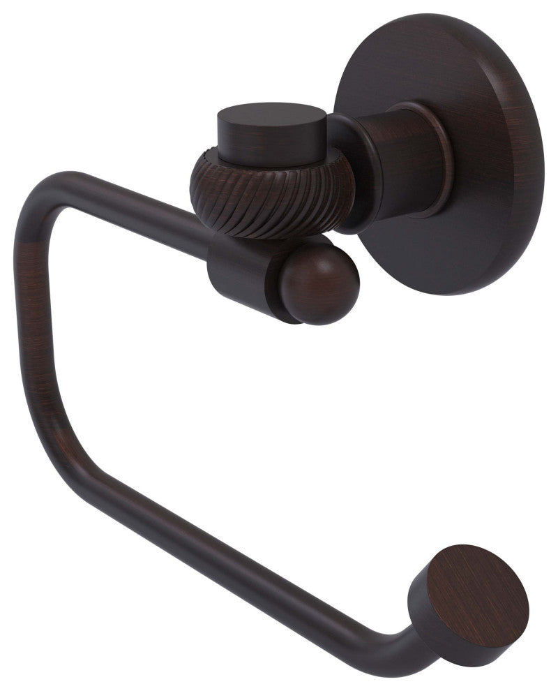 Continental Euro Style Toilet Tissue Holder With Twist Accent, Venetian Bronze