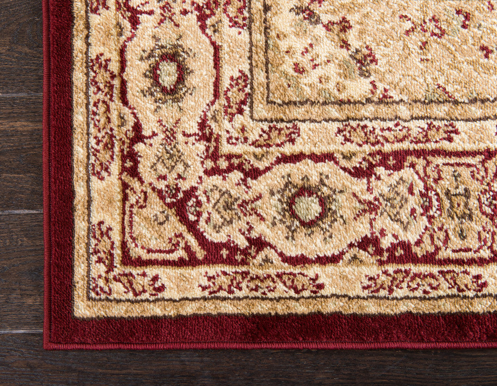 Unique Loom Red Louis Versailles 2'' 2 x 3'' 0 Area Rug