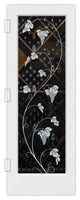 Wine Door - Vineyard Grapes Unfurled - Primed - 28" x 80" - Book/Slab Door