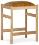 Dove Oak Leather Counter Stool - Caramel