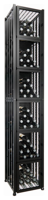 Case and Crate 6 | Metal Bottle Storage | Freestanding Wine Rack, 96 Bottles, Locker