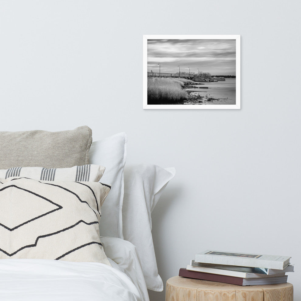 Historic New Castle 2 Coastal Landscape Framed Photo Paper Wall Art Prints, White, 12" X 16"