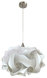 Cloud Pendant Light, Nickel, Medium