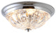 Flush Mount With Clear Glass Cover, Chrome
