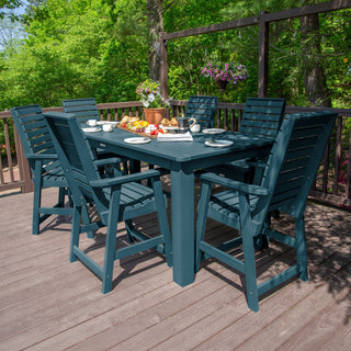 Weatherly 7-Piece Rectangle Counter-Height Dining Set, Nantucket Blue