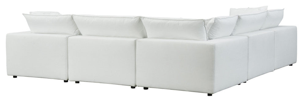 Cali Modular 5-piece L-Sectional, Pearl