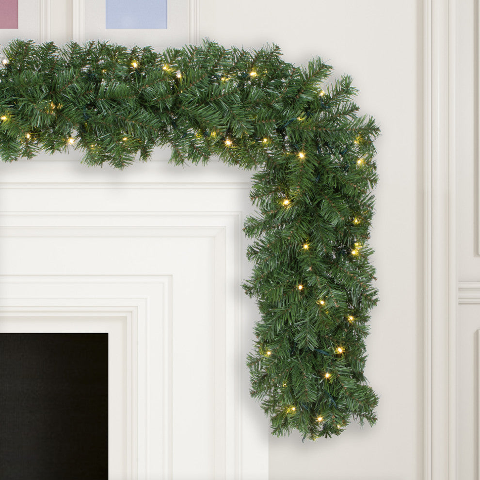Vickerman G125512Led 9' Grand Teton Christmas Garland, Warm White Mini Lights