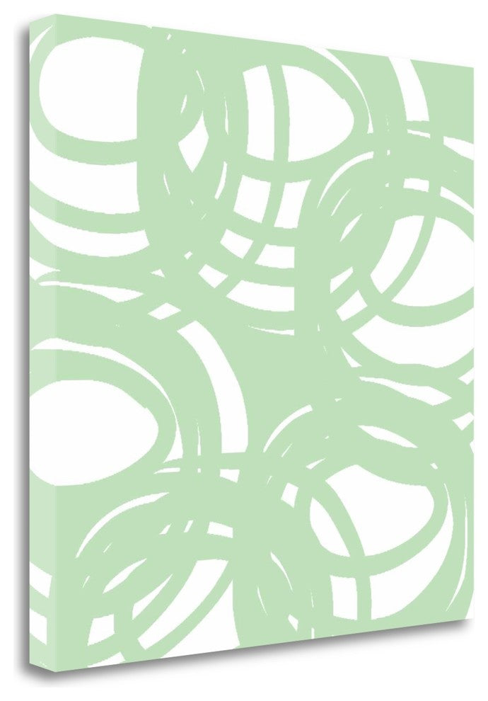 "Spiral Mint" By Linda Woods, Giclee Print on Gallery Wrap Canvas, Ready to Hang