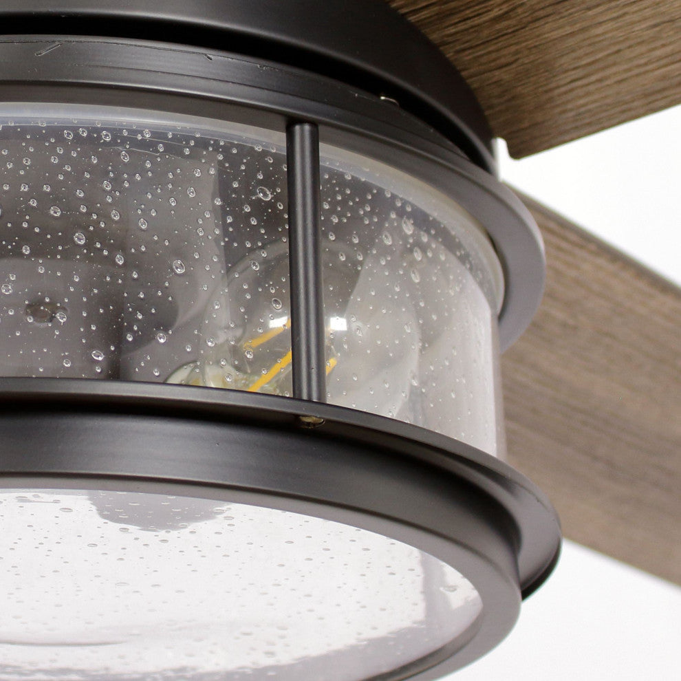 Black 52 in Modern Ceiling Fan with Remote Control