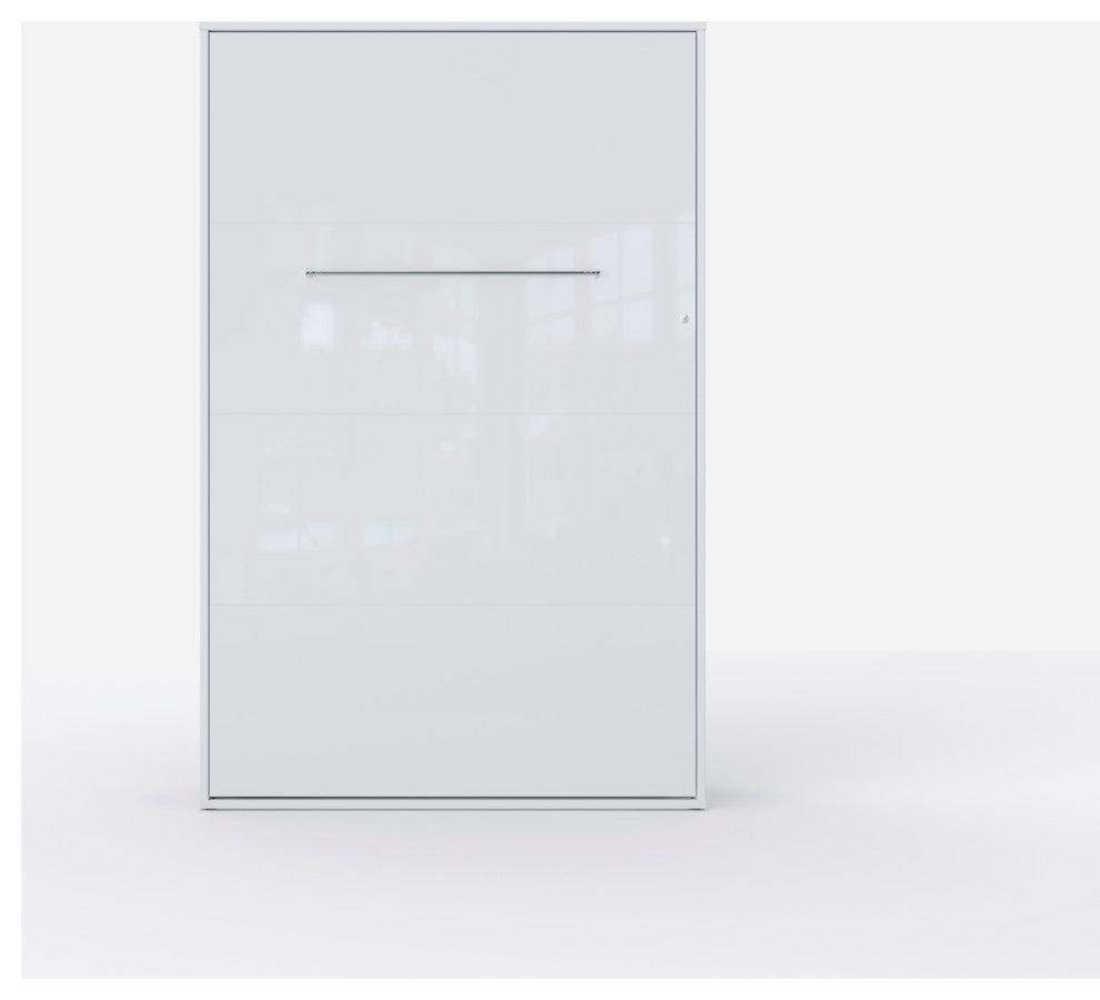 Contempo Vertical Wall Bed, 47.2 x 78.7 inch, White/White Gloss