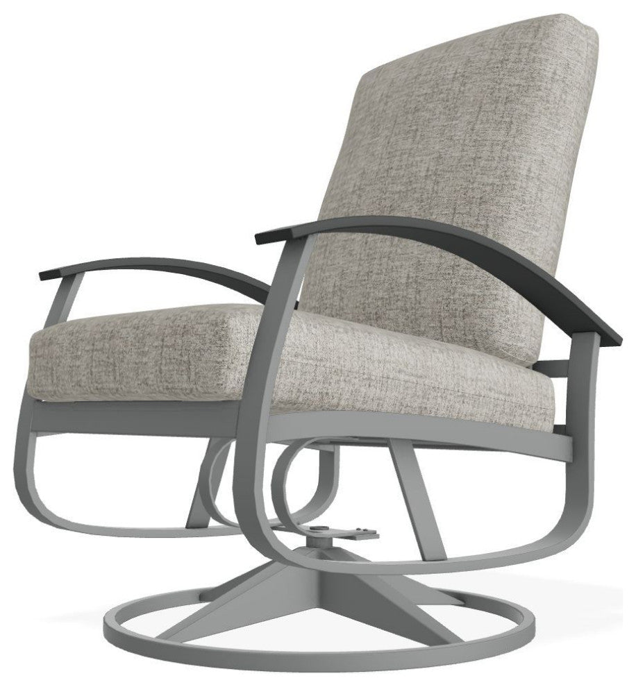 Belle Isle Cushion Outdoor Swivel Rocker, Fresco Ash/Graphite