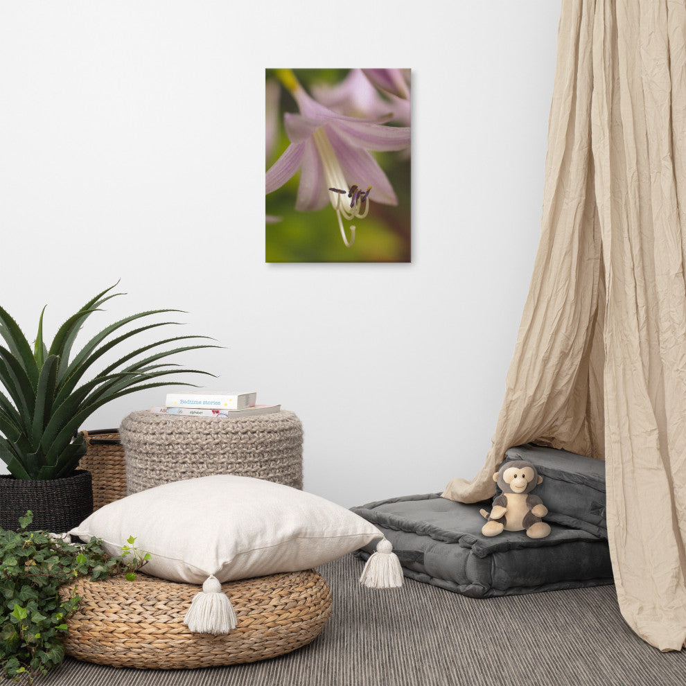Close-up Hosta Bloom Floral Nature Photo Canvas Wall Art Print, 18" X 24"