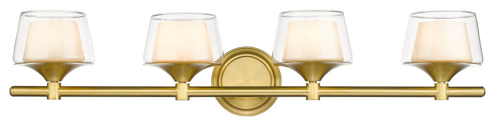 Innovations 311-4W-SG-CLW-LED 4-Light Bath Vanity Light, Satin Gold