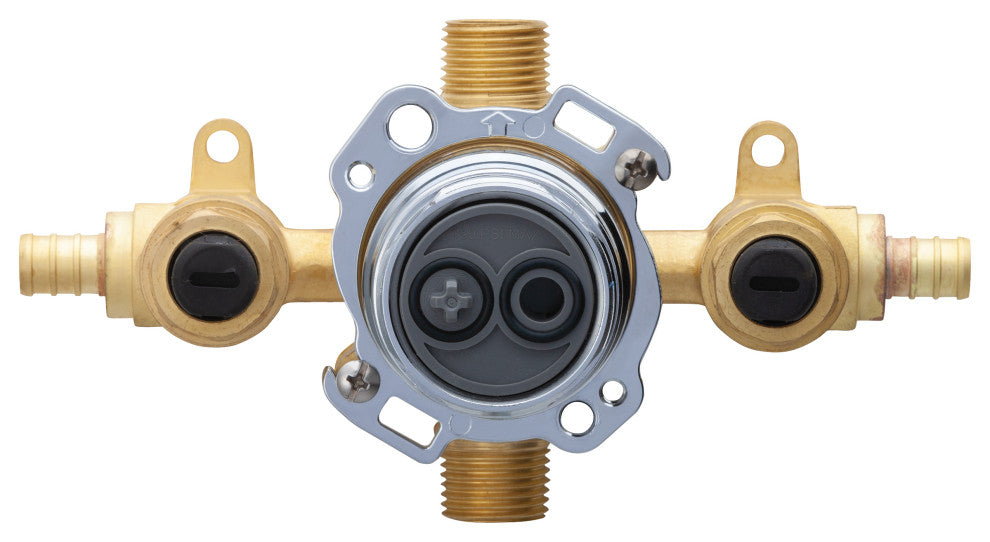 Treysta Tub & Shower Valve- Horizontal Inputs WITH Stops- Crimp Pex