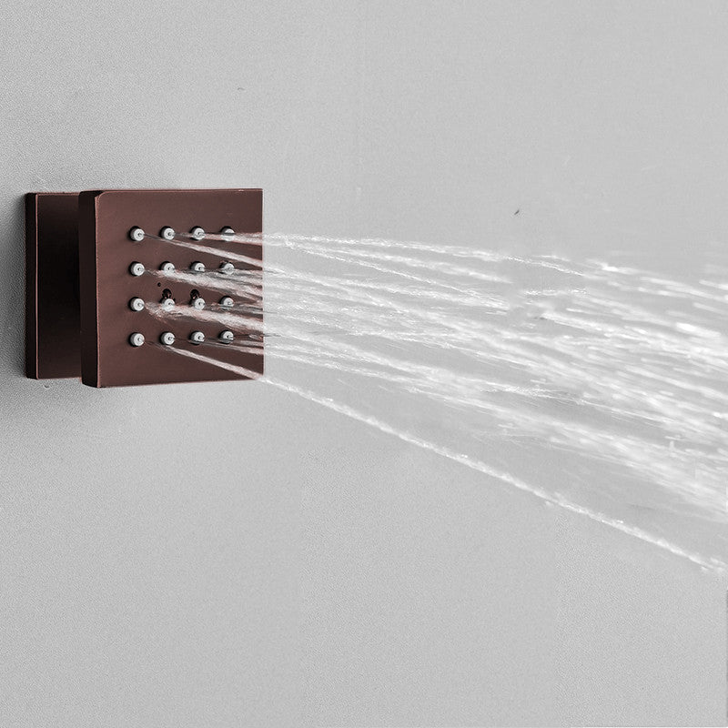 Sierra Oil Rubbed Bronze LED Shower Head With Adjustable Body Jets and Mixer