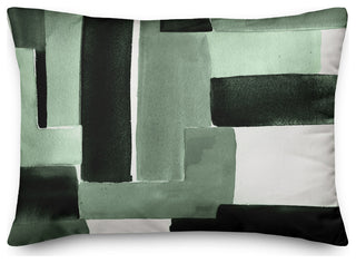 Green Abstract Design 14x20 Indoor/Outdoor Pillow