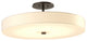 Disq Large LED Semi-Flush, Bronze Finish, Spun Frost Shade