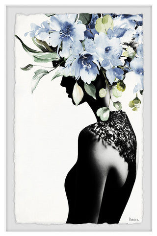 "Midnight Bloom" Framed Painting Print, 8"x12"