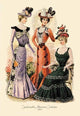 Fashionable Afternoon Toilettes- Gallery Wrapped Canvas Art 28" x 42"