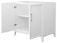 Elan 36" Single Vanity, White, No Top, No Sink, Nickel Trim