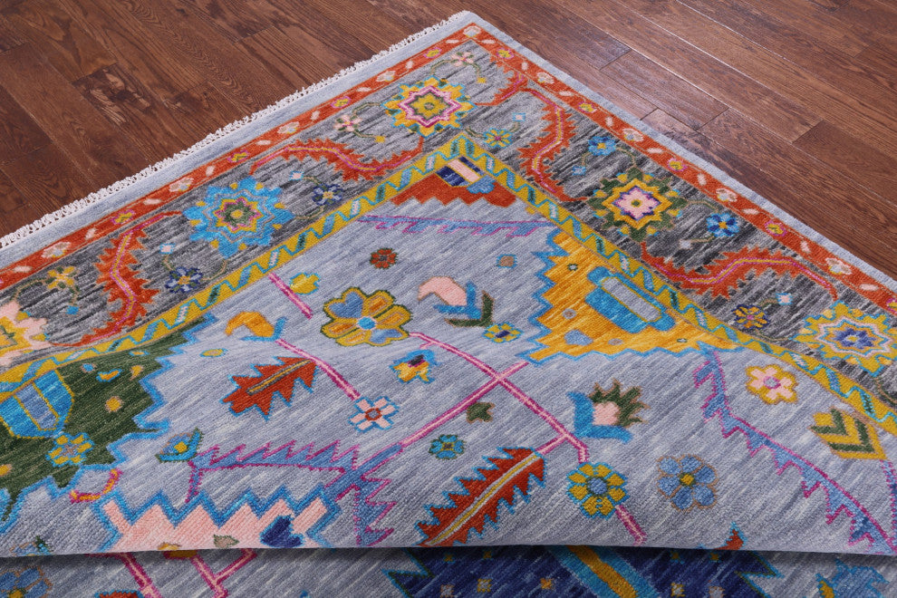 9' 1" X 11' 10" Kazak Hand Knotted Wool Rug - Q15838