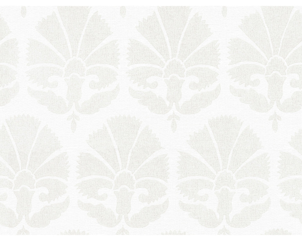 Lily White and Cream Ottoman Fans Wallpaper