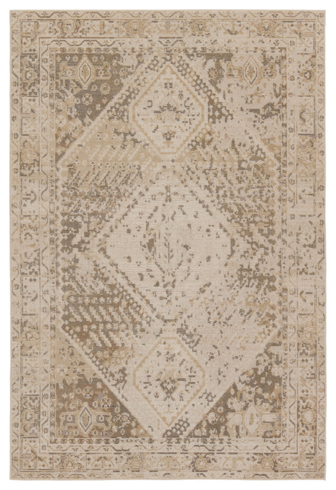 Vibe Rush Indoor/Outdoor Medallion Beige/Tan Area Rug 8'X10'