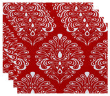 Veranda, Geometric Print Placemat, Orange