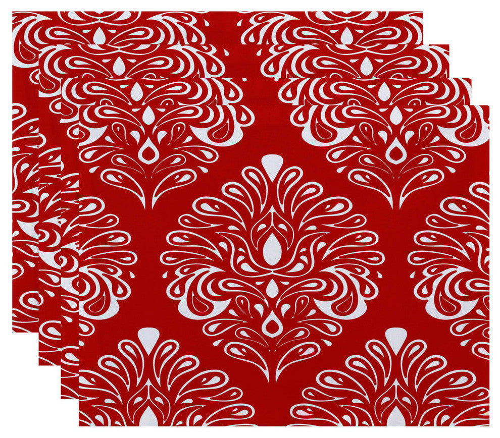Veranda, Geometric Print Placemat, Orange