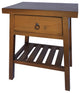 Benzara BM285211 Side Table, Classic Look, Drawer, Shelf, Modern Wood Brown
