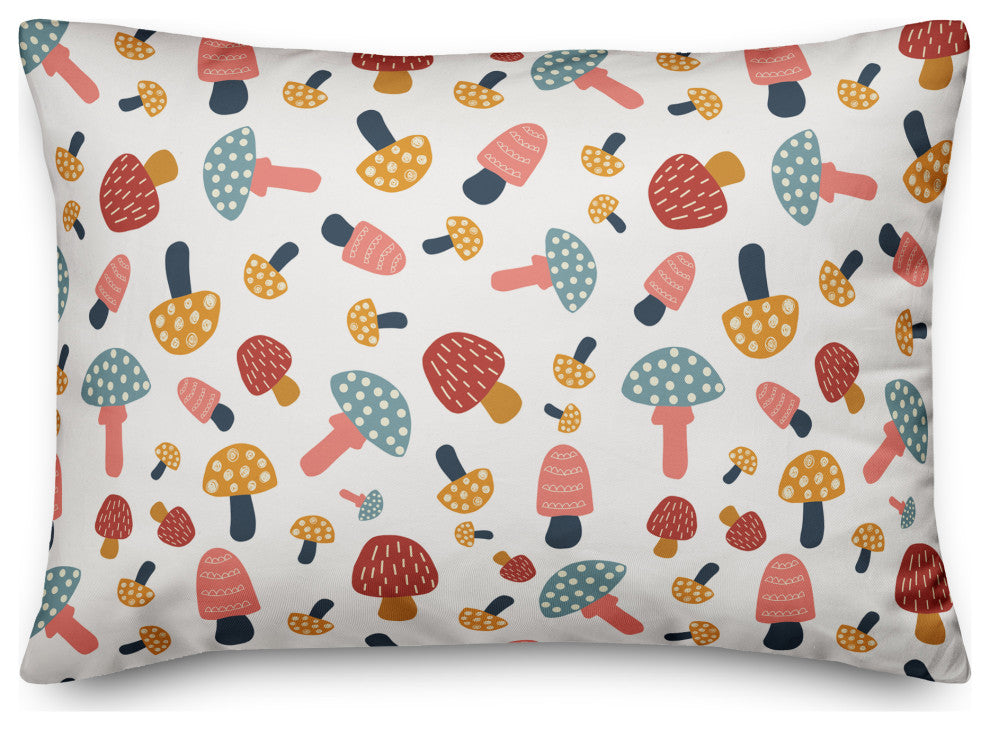 Colorful Cute Mushroom Pattern 5 14x20 Spun Poly Pillow