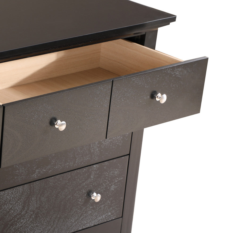 Simeon 8-Drawer Dresser, Black