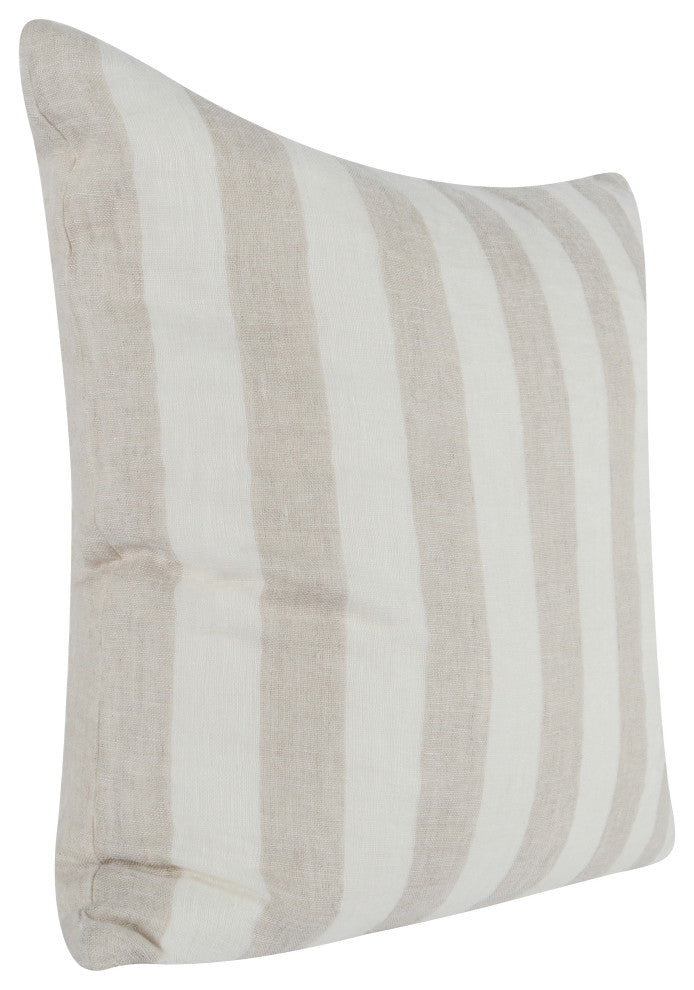 Atty 26" Square Throw Pillow, Ivory Natural