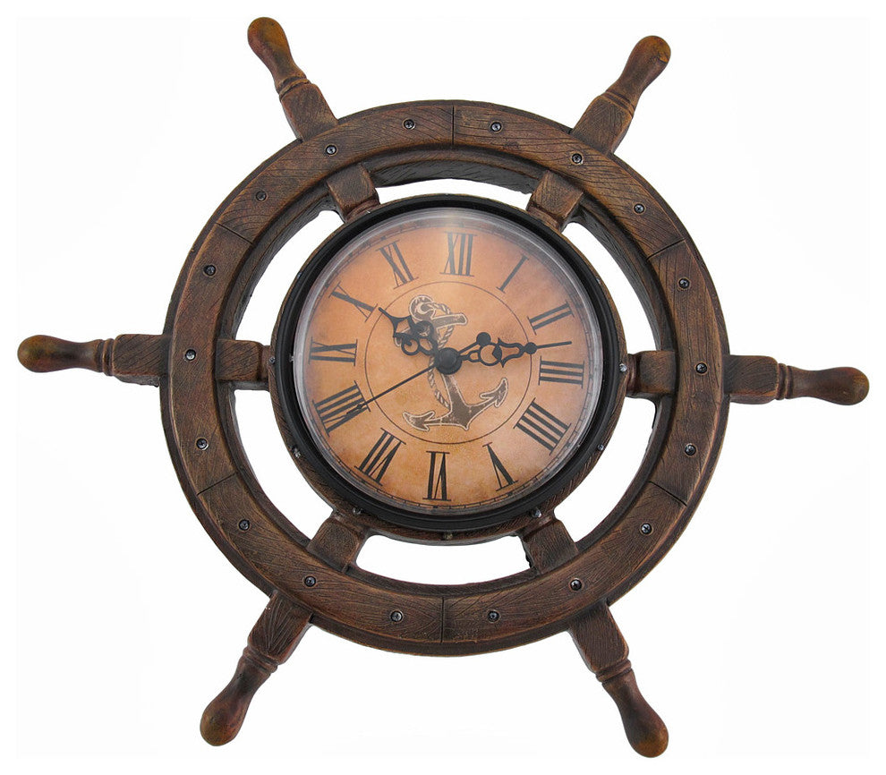 Master of Destiny Ship`s Wheel Nautical Wall Clock 11.5 inch