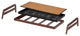 Single-Tier Brown Stand With 3-Pair Rubber Boot Tray Shangri-La