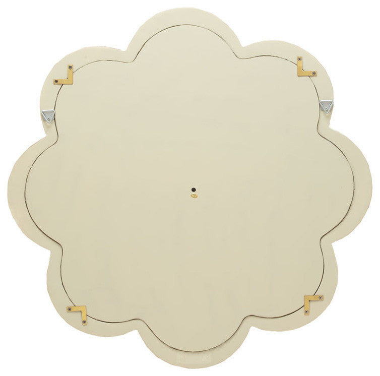 Flower Capiz Seashell Wall Mirror, Gold