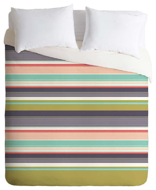 Deny Designs Wendy Kendall Multi Stripe Duvet Cover - Lightweight