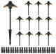 VEVOR 12 Pack Low Voltage Landscape Path Lights 12-24V Outdoor LED Pathway Light